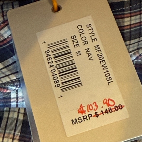 Peter Millar NWT Navy and White Checkered Shirt - Picture 4 of 4